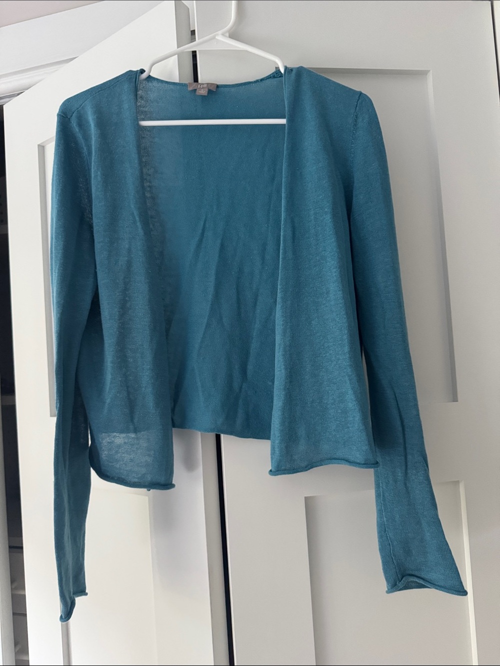 J. Jill Teal Open-Front Lightweight Women's Cardigan
